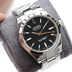 CLASSIC STAINLESS STEEL BLACK DIAL ORANGE