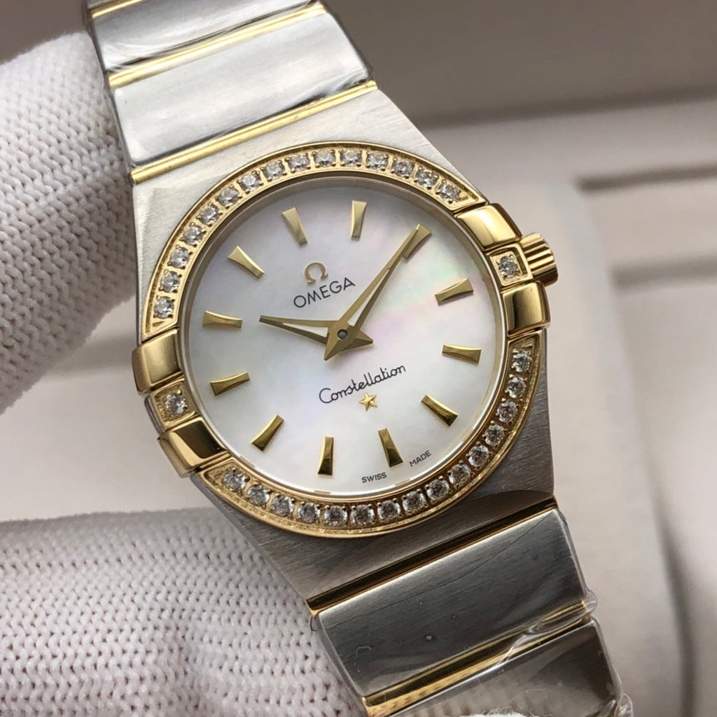 VARELLO CLASSIC LADIES 27MM GOLD DIAMOND BEZEL
