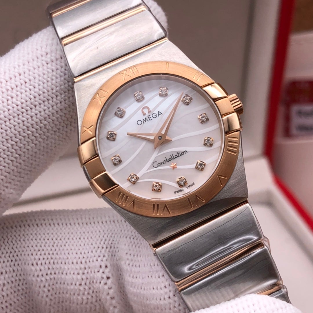 VARELLO CLASSIC27MM QUARTZ ROSE GOLD BEZEL MOTHER OF PEARL DIAL
