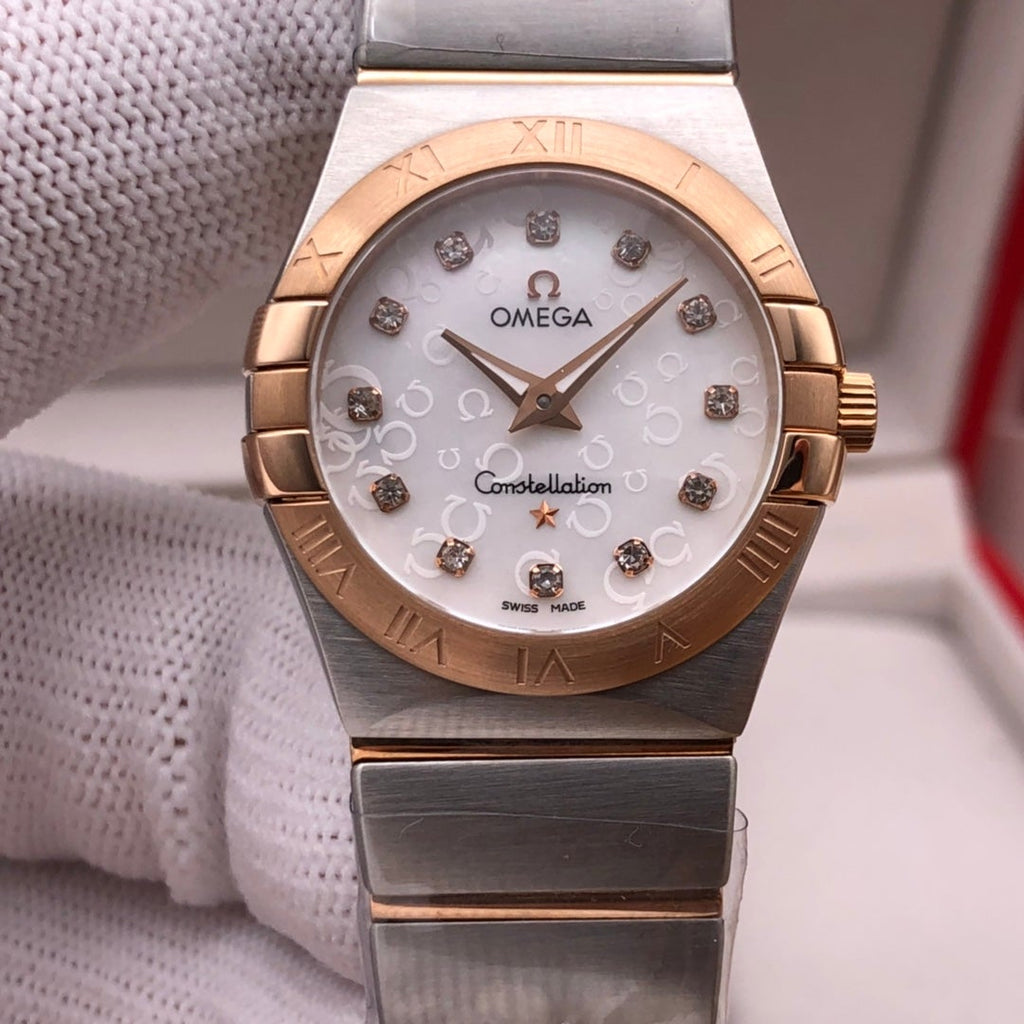 VARELLO CLASSIC27MM QUARTZ ROSE GOLD BEZEL MOTHER OF PEARL DIAL