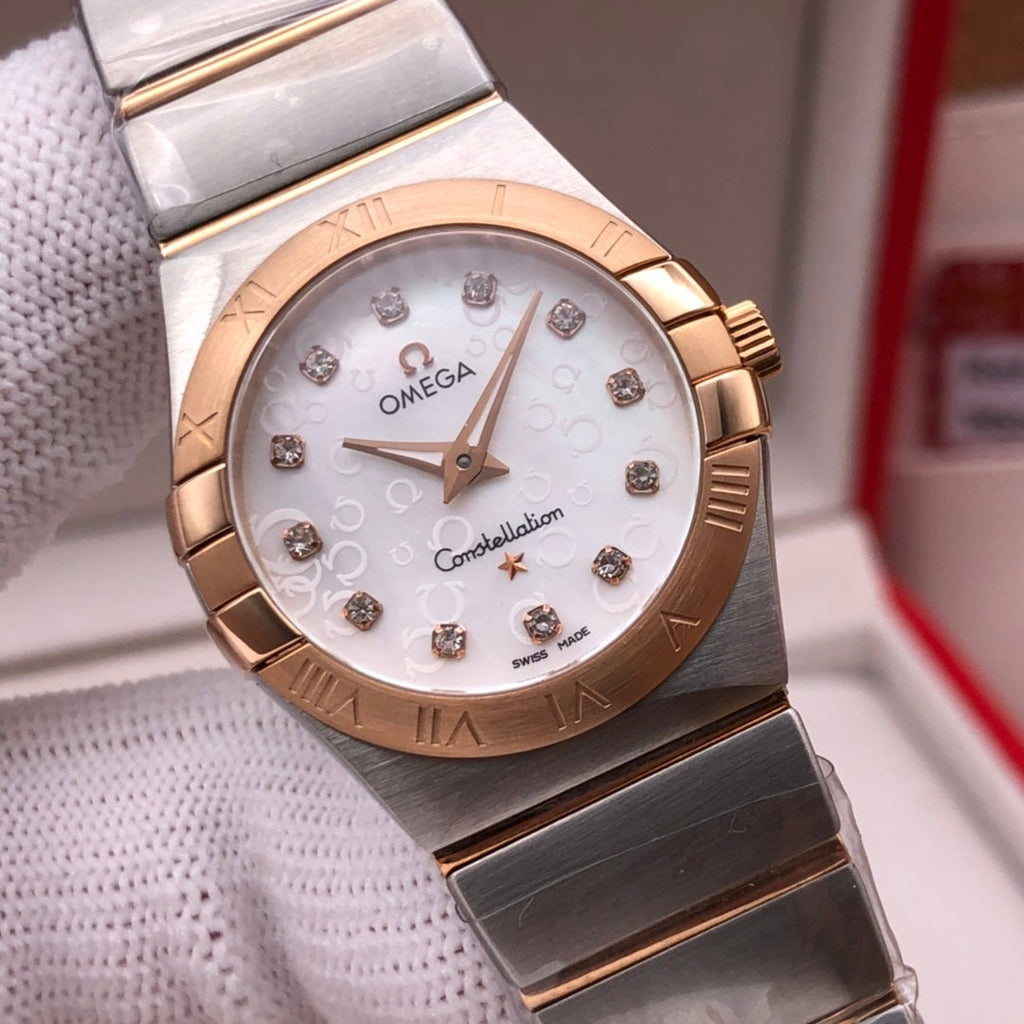 VARELLO CLASSIC27MM QUARTZ ROSE GOLD BEZEL MOTHER OF PEARL DIAL