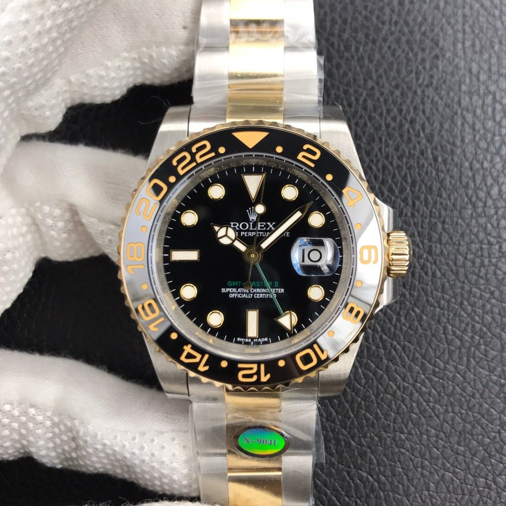 CLASSIC GMT STAINLESS STEEL YELLOW GOLD-TONE WATCH