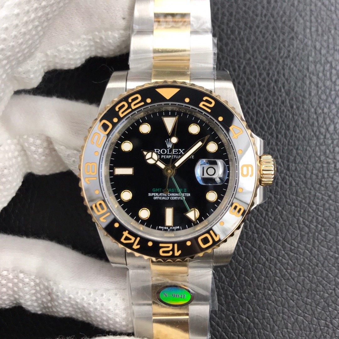 CLASSIC GMT STAINLESS STEEL YELLOW GOLD-TONE WATCH