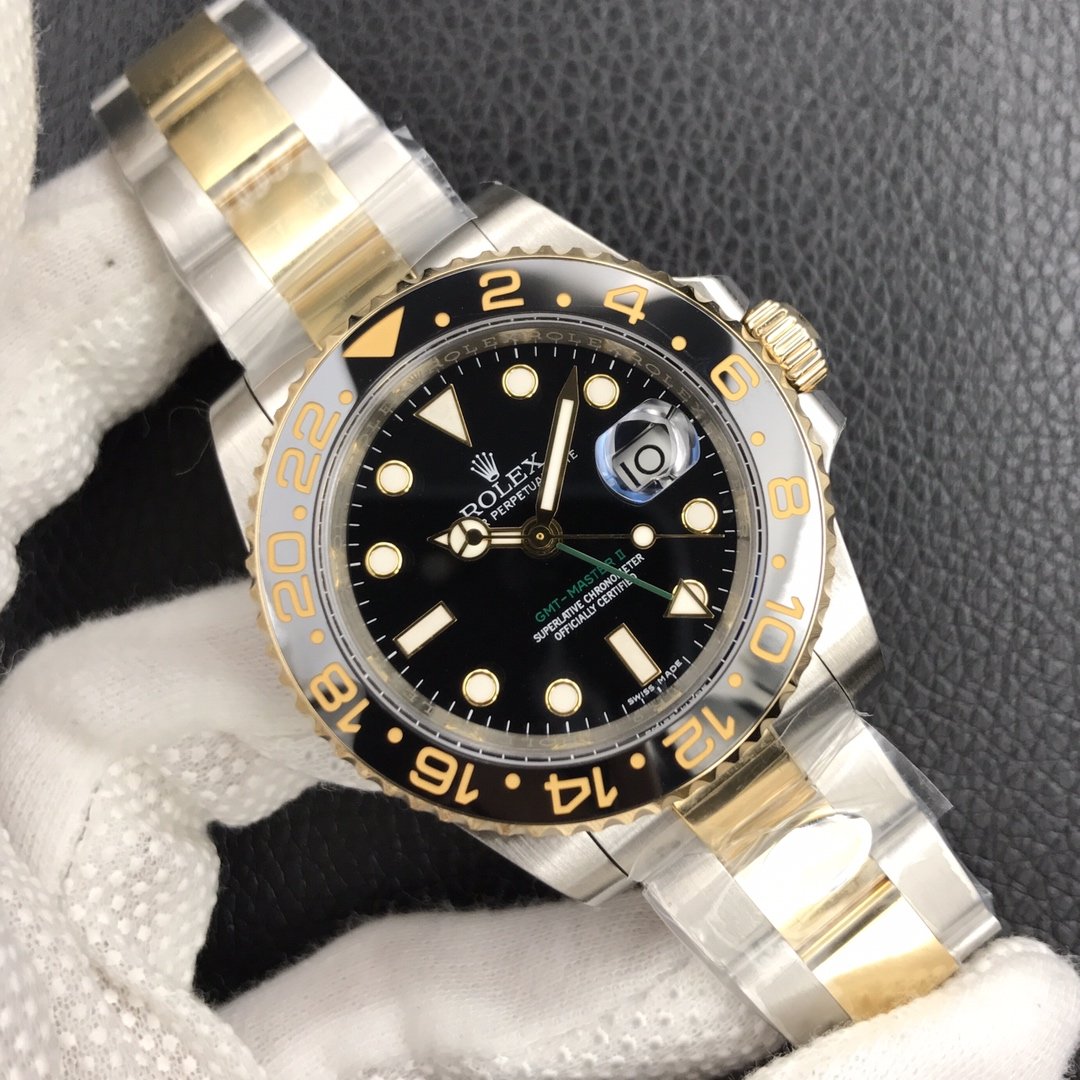 CLASSIC GMT STAINLESS STEEL YELLOW GOLD-TONE WATCH
