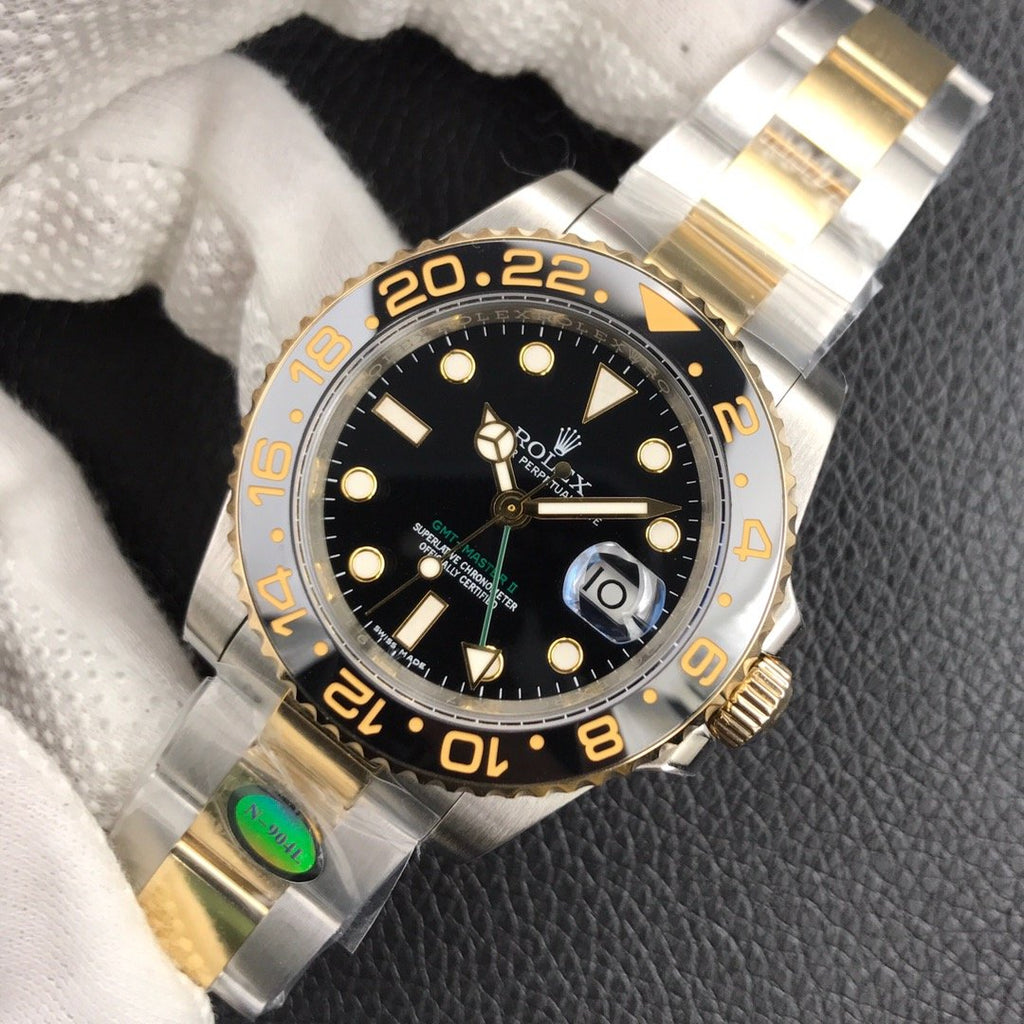 CLASSIC GMT STAINLESS STEEL YELLOW GOLD-TONE WATCH