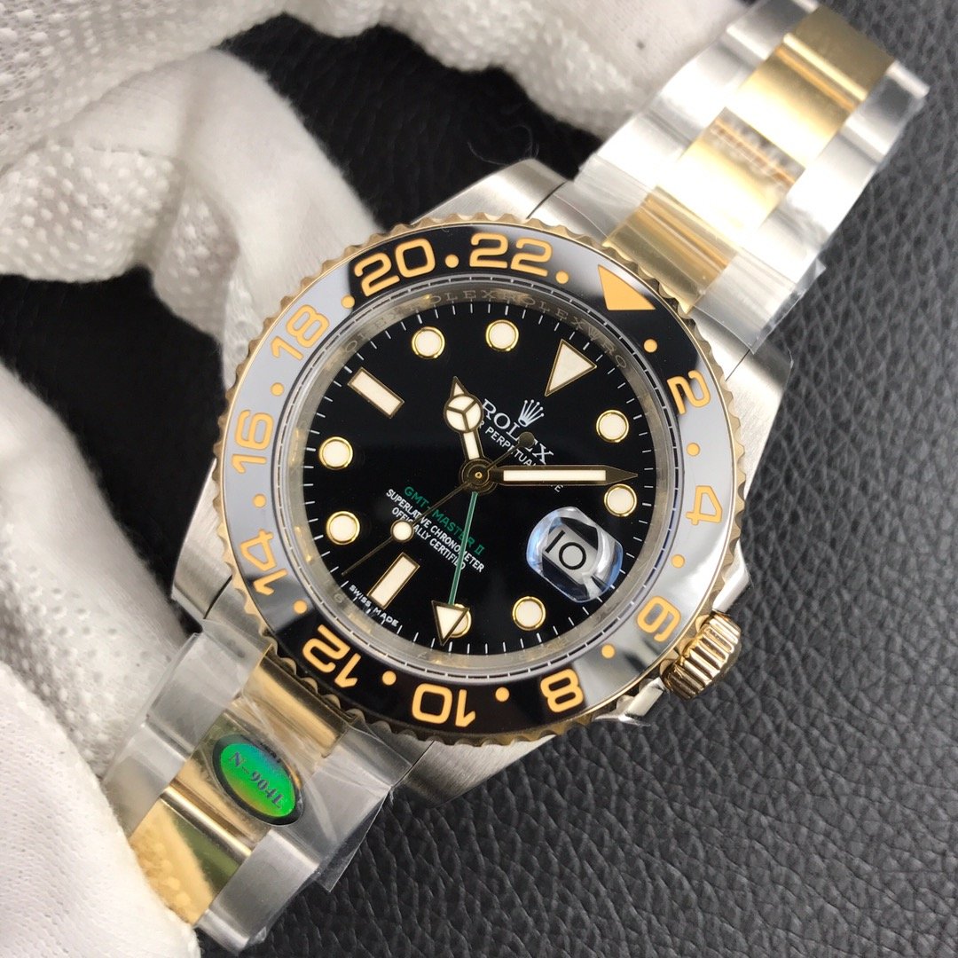 CLASSIC GMT STAINLESS STEEL YELLOW GOLD-TONE WATCH