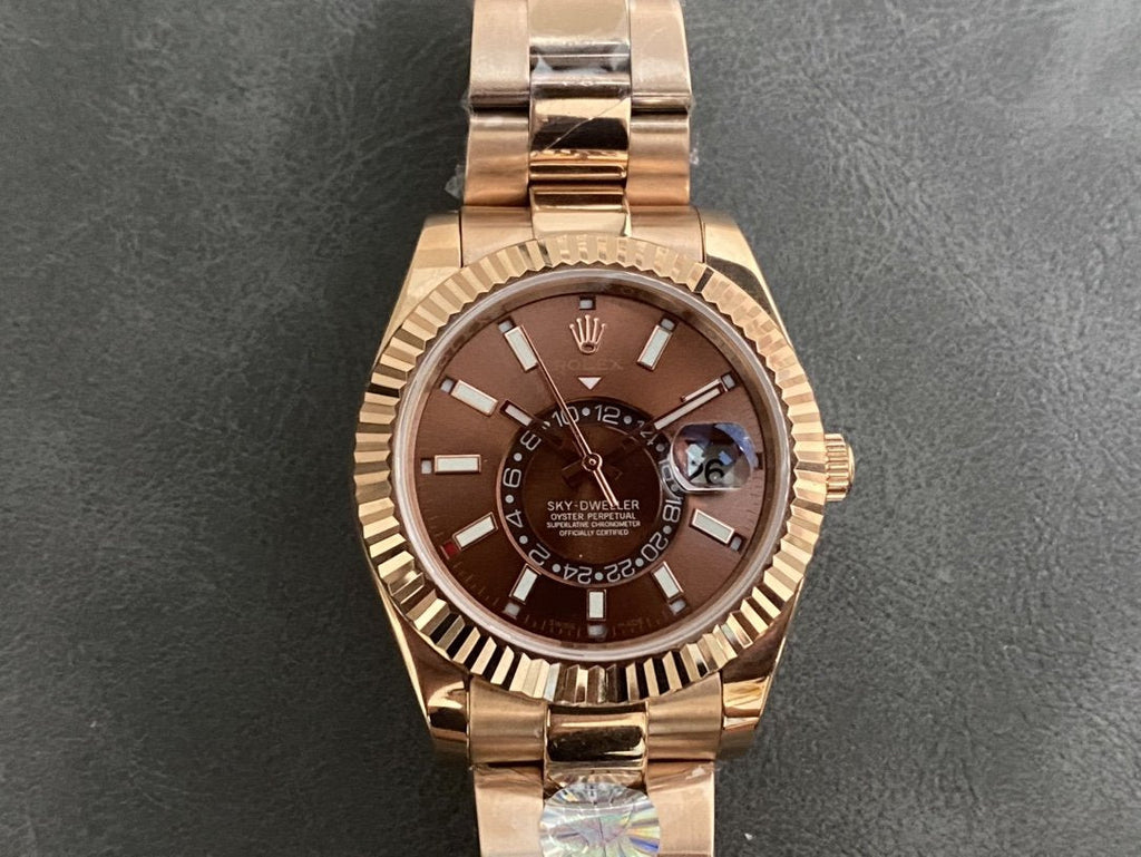 CLASSIC 42MM ROSE GOLD-TONE BROWN DIAL WATCH