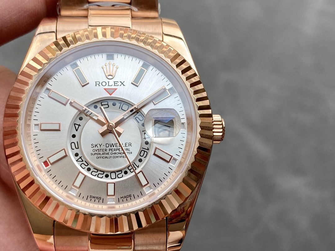CLASSIC 42MM ROSE GOLD-TONE GREY DIAL WATCH