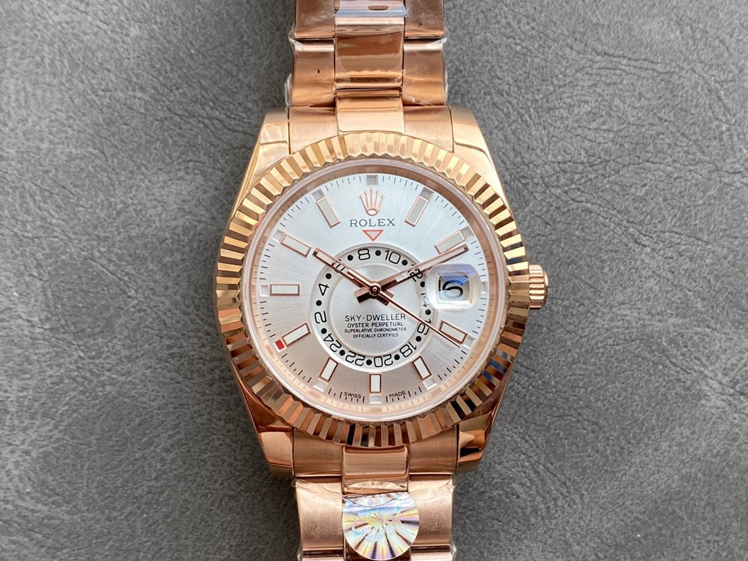 CLASSIC 42MM ROSE GOLD-TONE GREY DIAL WATCH