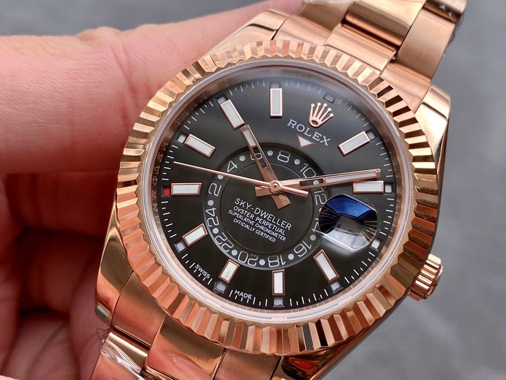 CLASSIC 42MM ROSE GOLD-TONE BLACK DIAL WATCH