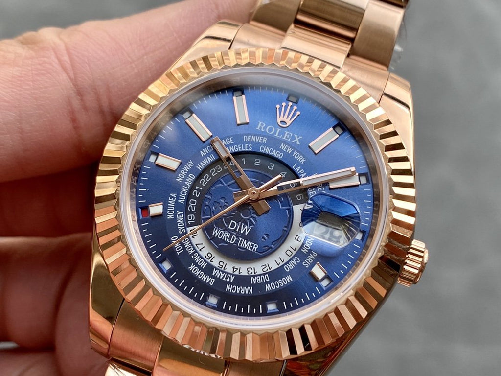 CLASSIC 42MM ROSE GOLD-TONE BLUE DIAL WATCH