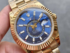 CLASSIC 42MM YELLOW GOLD-TONE BLUE DIAL WATCH
