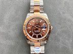 CLASSIC TWO-TONE 42MM ROSE GOLD-TONE BEZEL BROWN DIAL WATCH