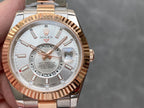 CLASSIC TWO-TONE 42MM ROSE GOLD-TONE BEZEL GREY DIAL WATCH