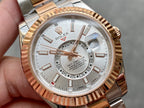 CLASSIC TWO-TONE 42MM ROSE GOLD-TONE BEZEL GREY DIAL WATCH