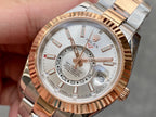 CLASSIC TWO-TONE 42MM ROSE GOLD-TONE BEZEL GREY DIAL WATCH