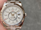 CLASSIC 42MM WHITE DIAL STAINLESS STEEL WATCH