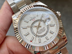 CLASSIC 42MM WHITE DIAL STAINLESS STEEL WATCH