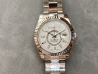 CLASSIC 42MM WHITE DIAL STAINLESS STEEL WATCH