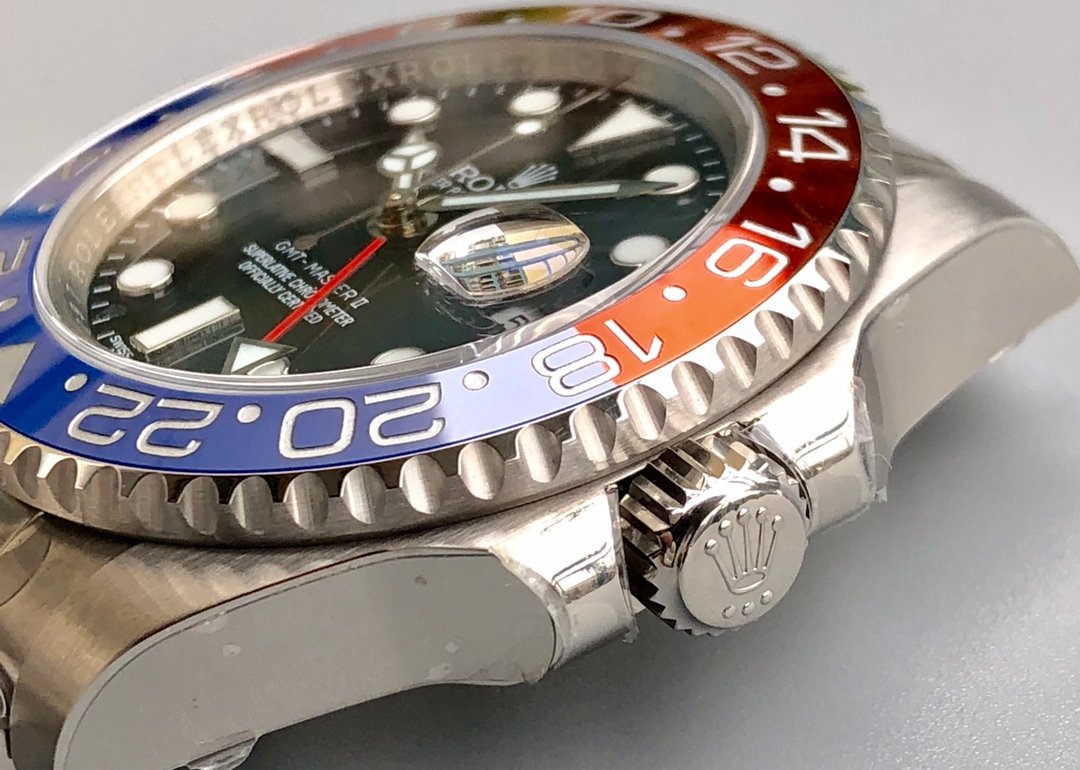 CLASSIC GMT RED & BLUE BEZEL STEEL BRACELET WATCH