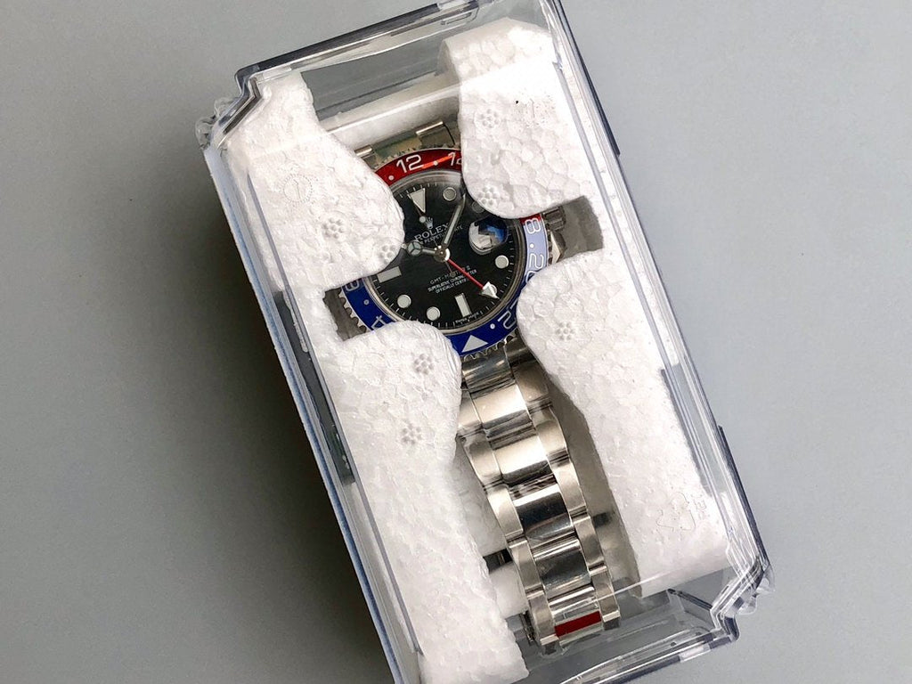 CLASSIC GMT RED & BLUE BEZEL STEEL BRACELET WATCH