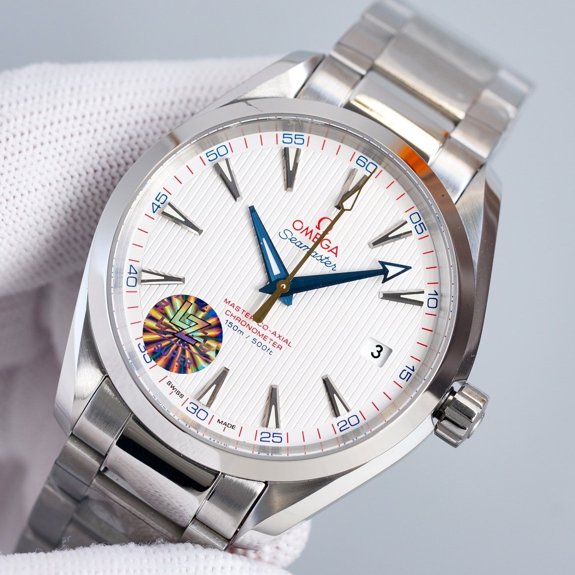 VARELLO CLASSIC 150M CO-AXIAL WHITE DIAL BLUE HAND
