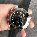VARELLO CLASSIC DIVER 300M ROSE GOLD CASE 44MM CHRONOGRAPH BLACK DIAL
