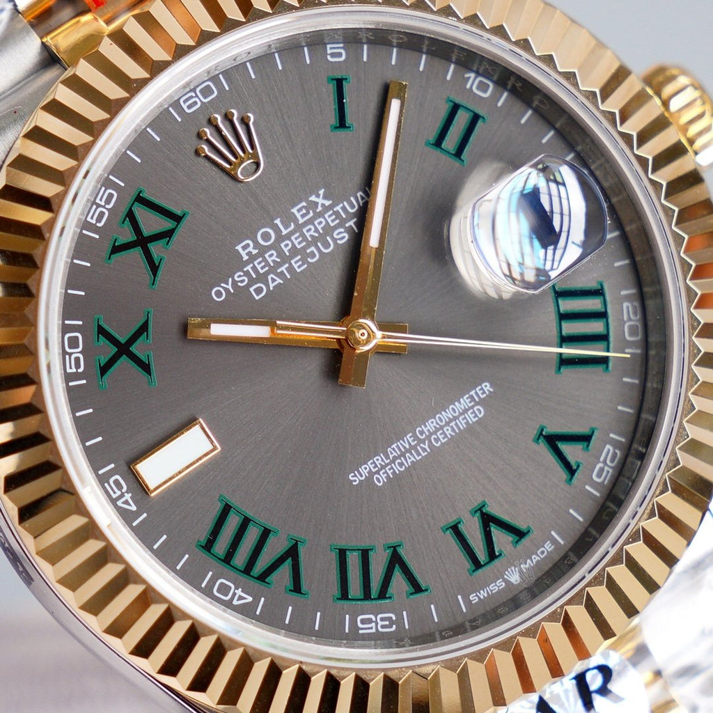 CLASSIC 41MM GREY ROMAN NUMERAL DIAL STEEL BRACELET WATCH