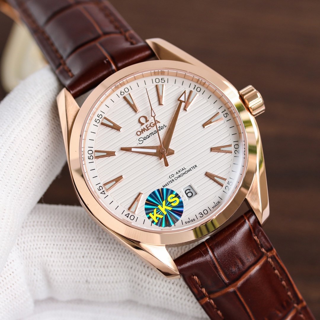 VARELLO CLASSIC TERRA 41MM ROSE GOLD CASE LEATHER STRAP