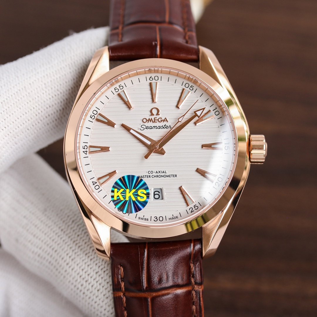 VARELLO CLASSIC TERRA 41MM ROSE GOLD CASE LEATHER STRAP