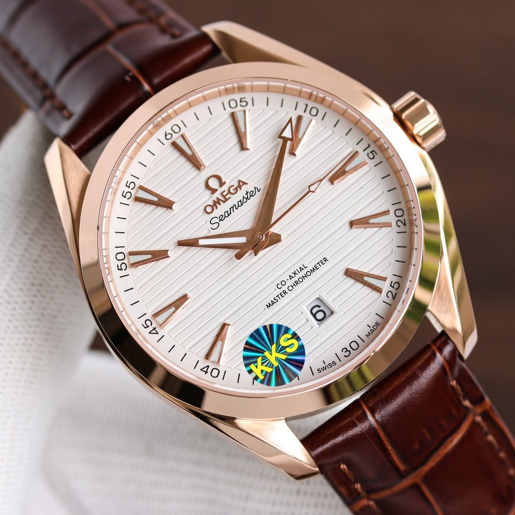 VARELLO CLASSIC TERRA 41MM ROSE GOLD CASE LEATHER STRAP
