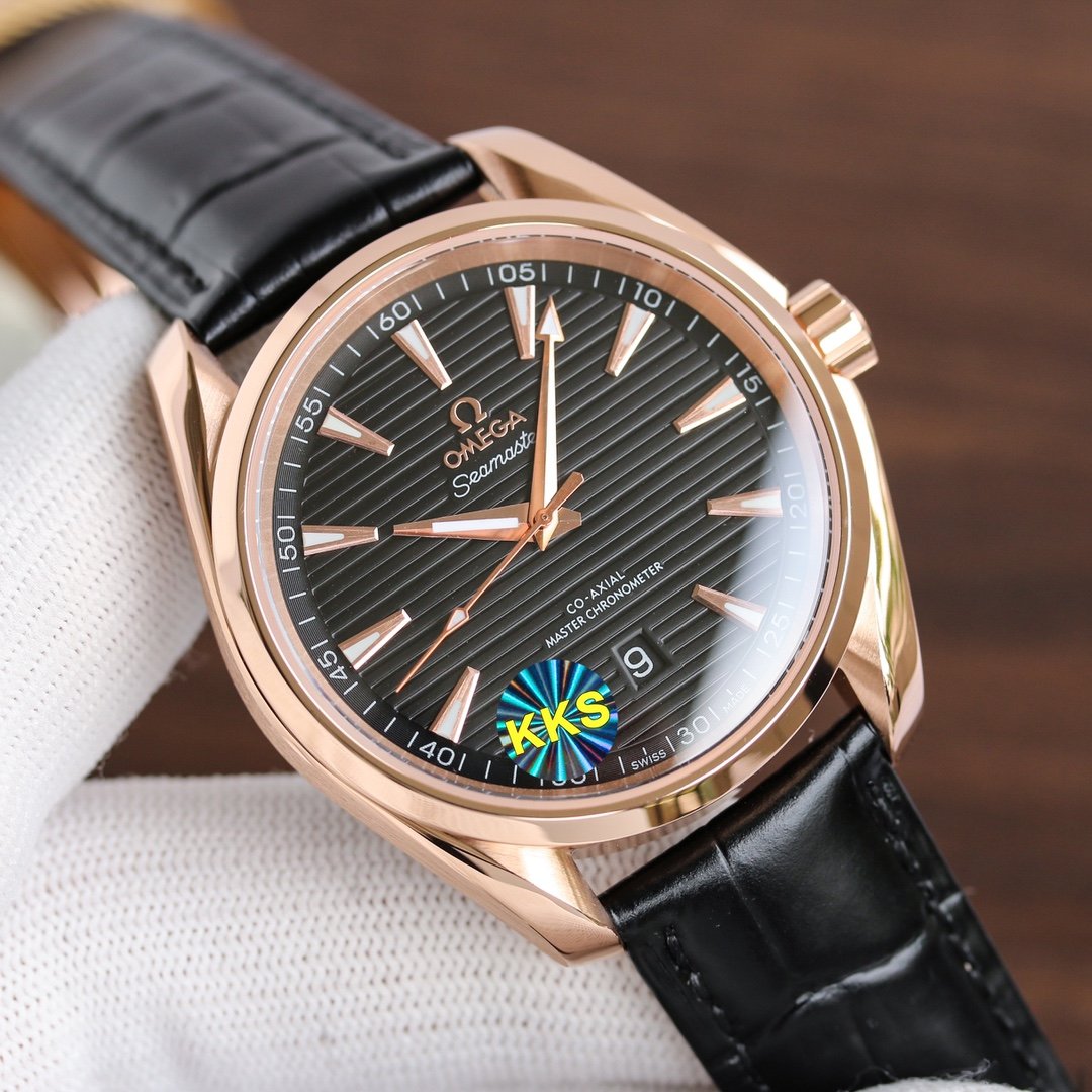 VARELLO CLASSIC TERRA 41MM ROSE GOLD CASE LEATHER STRAP