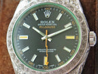 CLASSIC 40MM STAINLESS STEEL GREEN BLACK ORANGE DIAL