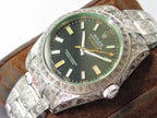 CLASSIC 40MM STAINLESS STEEL GREEN BLACK ORANGE DIAL