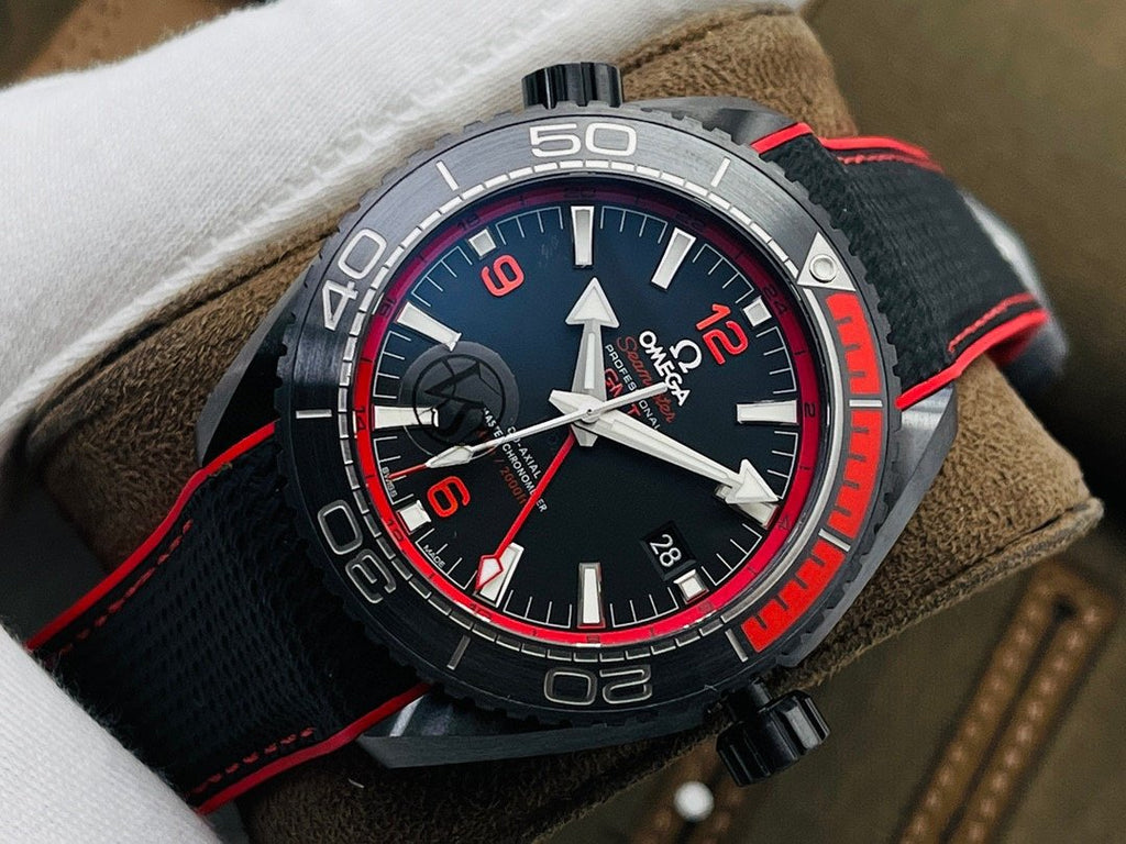 VARELLO CLASSIC OCEAN GMT 600 BLACK CASE RED BEZEL