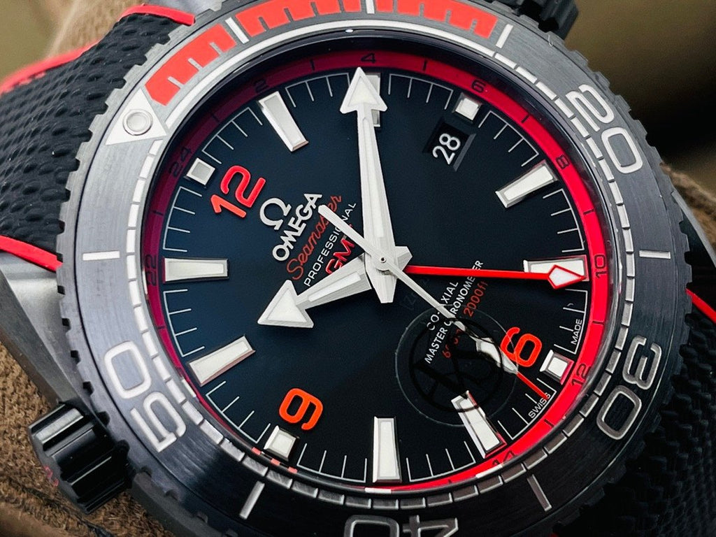 VARELLO CLASSIC OCEAN GMT 600 BLACK CASE RED BEZEL