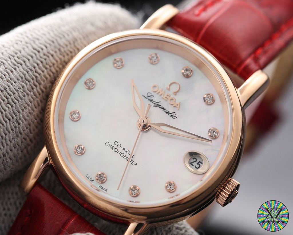 VARELLO CLASSIC LADYMATIC 31MM MOP DIAL LEATHER STRAP