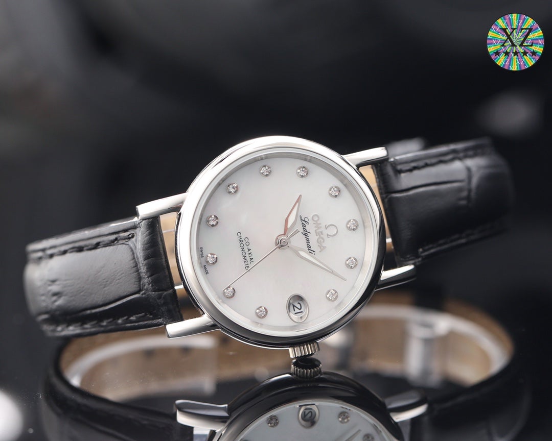 VARELLO CLASSIC LADYMATIC 31MM MOP DIAL LEATHER STRAP