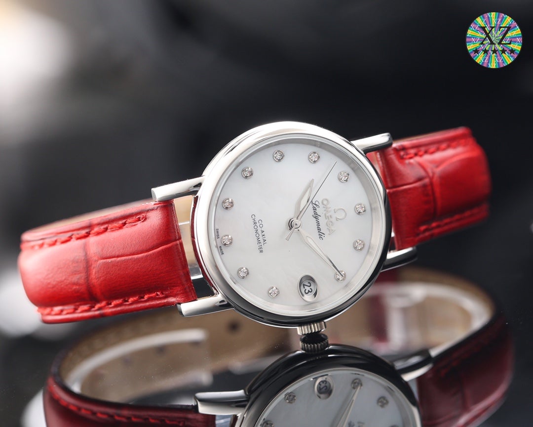 VARELLO CLASSIC LADYMATIC 31MM MOP DIAL LEATHER STRAP