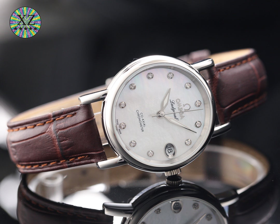 VARELLO CLASSIC LADYMATIC 31MM MOP DIAL LEATHER STRAP
