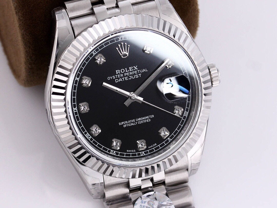 CLASSIC 41MM STAINLESS STEEL DIAMOND NUMERAL WATCH