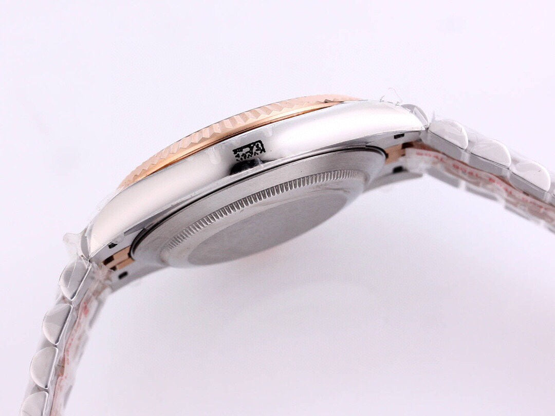 CLASSIC 41MM TWO-TONE WHITE DIAL DIAMOND NUMERAL WATCH