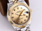 CLASSIC 41 TWO-TONE YELLOW DIAL DIAMOND NUMERALS