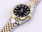 CLASSIC 41 TWO-TONE BLACK DIAL DIAMOND NUMERALS