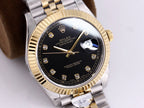 CLASSIC 41 TWO-TONE BLACK DIAL DIAMOND NUMERALS
