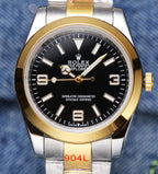 CLASSIC 41MM GOLD STEEL BLACK DIAL