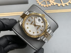 CLASSIC 41 TWO-TONE GREY DIAL DIAMOND NUMERALS