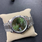 CLASSIC 41MM STAINLESS STEEL CASE GREEN DIAL DAY-DATE WATCH