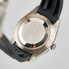 CLASSIC 41MM STAINLESS STEEL CASE GREY DIAL RUBBER STRAP WATCH
