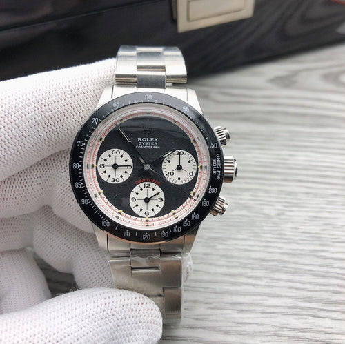 CLASSIC 37MM VINTAGE STAINLESS STEEL CASE WATCH